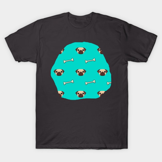 Cute and funny dog pattern T-Shirt by Thepurplepig